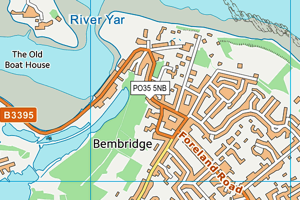 PO35 5NB map - OS VectorMap District (Ordnance Survey)