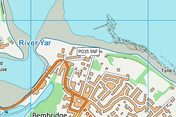 PO35 5NF map - OS VectorMap District (Ordnance Survey)