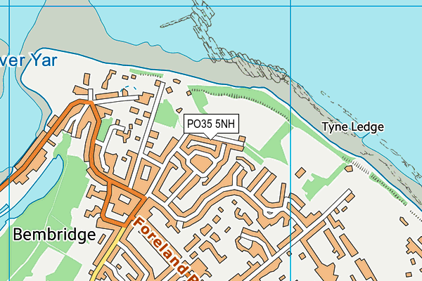 PO35 5NH map - OS VectorMap District (Ordnance Survey)