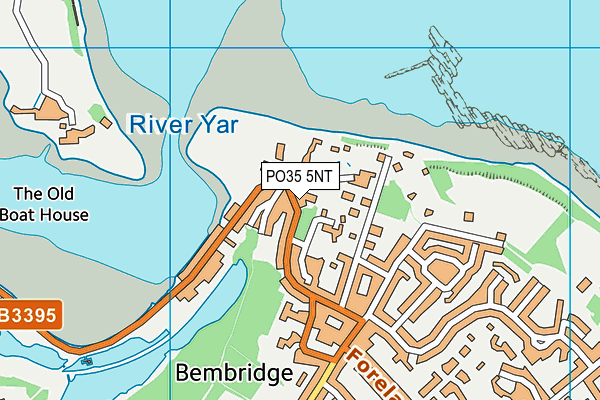 PO35 5NT map - OS VectorMap District (Ordnance Survey)