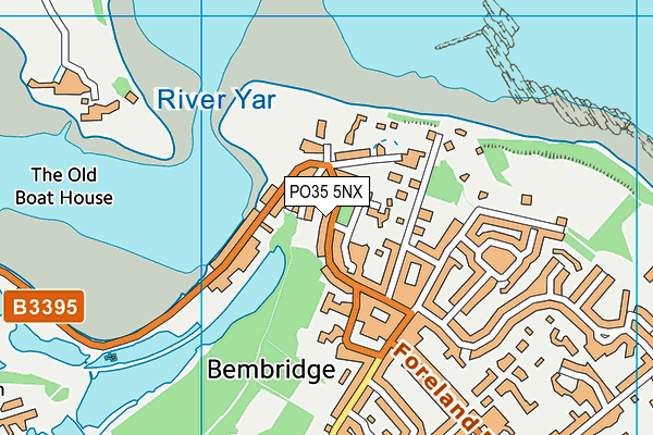 PO35 5NX map - OS VectorMap District (Ordnance Survey)