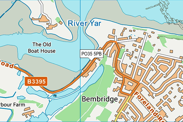 PO35 5PB map - OS VectorMap District (Ordnance Survey)