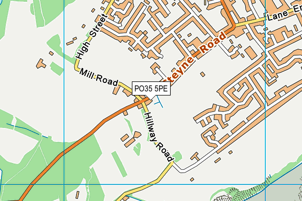 PO35 5PE map - OS VectorMap District (Ordnance Survey)