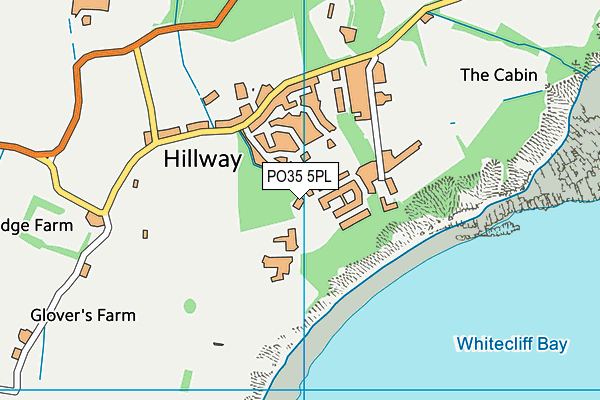 PO35 5PL map - OS VectorMap District (Ordnance Survey)