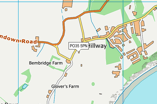 PO35 5PN map - OS VectorMap District (Ordnance Survey)