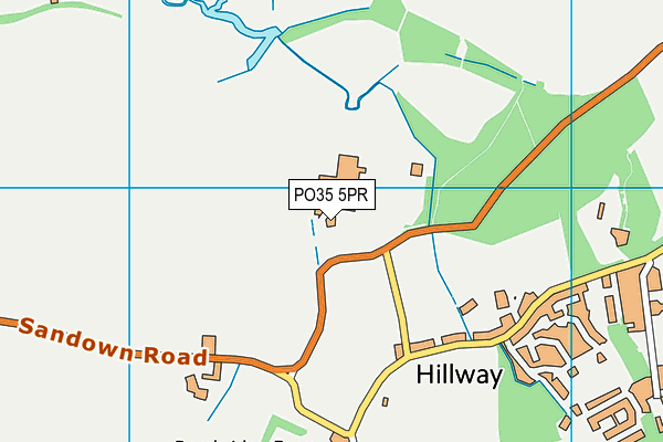 PO35 5PR map - OS VectorMap District (Ordnance Survey)