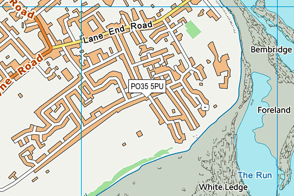 PO35 5PU map - OS VectorMap District (Ordnance Survey)