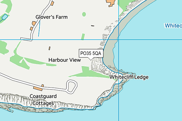 PO35 5QA map - OS VectorMap District (Ordnance Survey)