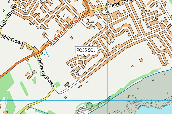 PO35 5QJ map - OS VectorMap District (Ordnance Survey)