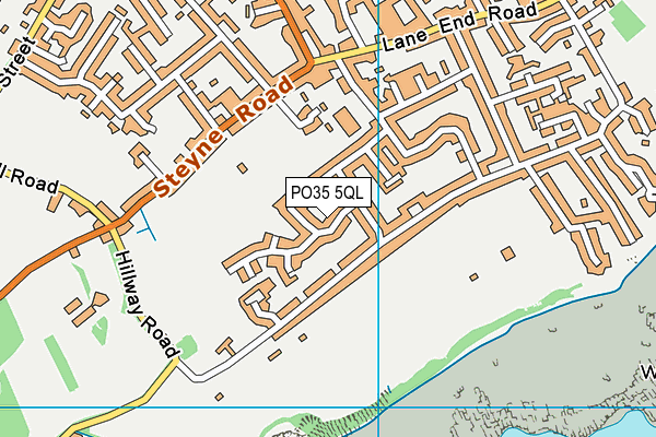 PO35 5QL map - OS VectorMap District (Ordnance Survey)