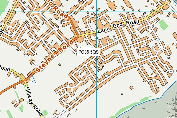 PO35 5QS map - OS VectorMap District (Ordnance Survey)