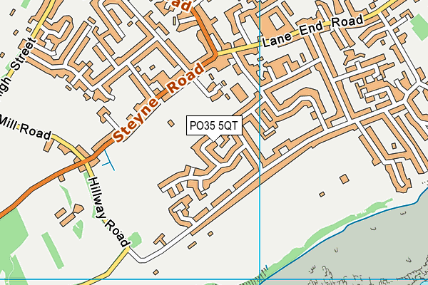 PO35 5QT map - OS VectorMap District (Ordnance Survey)