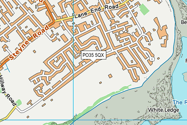 PO35 5QX map - OS VectorMap District (Ordnance Survey)