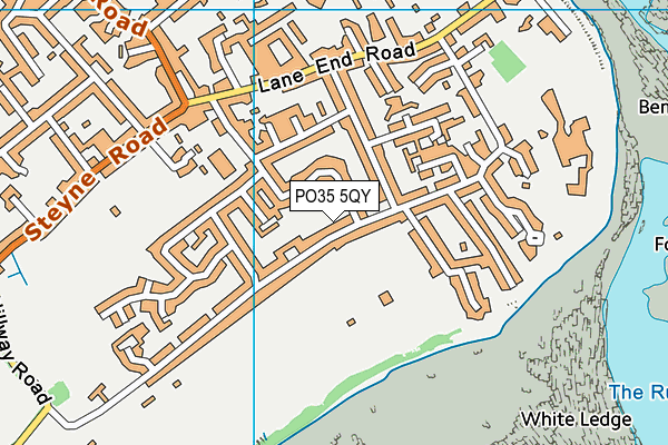 PO35 5QY map - OS VectorMap District (Ordnance Survey)