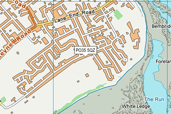 PO35 5QZ map - OS VectorMap District (Ordnance Survey)