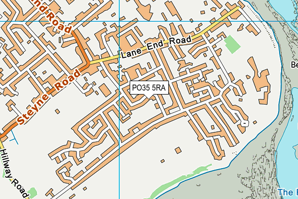 PO35 5RA map - OS VectorMap District (Ordnance Survey)