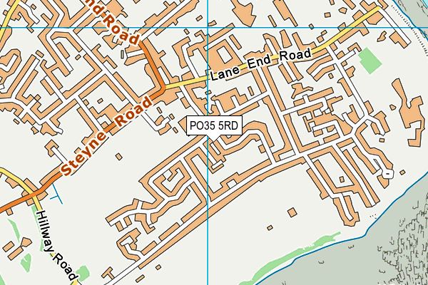 PO35 5RD map - OS VectorMap District (Ordnance Survey)