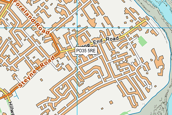 PO35 5RE map - OS VectorMap District (Ordnance Survey)