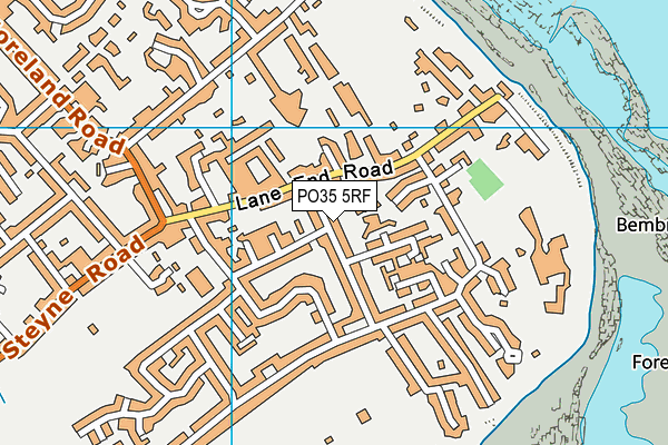 PO35 5RF map - OS VectorMap District (Ordnance Survey)