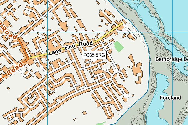 PO35 5RG map - OS VectorMap District (Ordnance Survey)