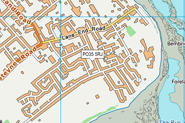 PO35 5RJ map - OS VectorMap District (Ordnance Survey)