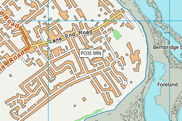 PO35 5RN map - OS VectorMap District (Ordnance Survey)