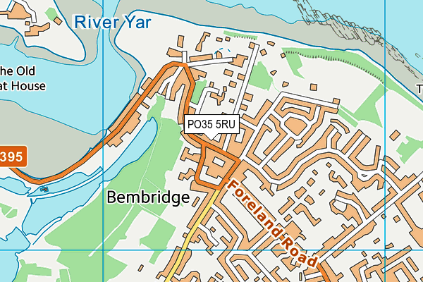 PO35 5RU map - OS VectorMap District (Ordnance Survey)