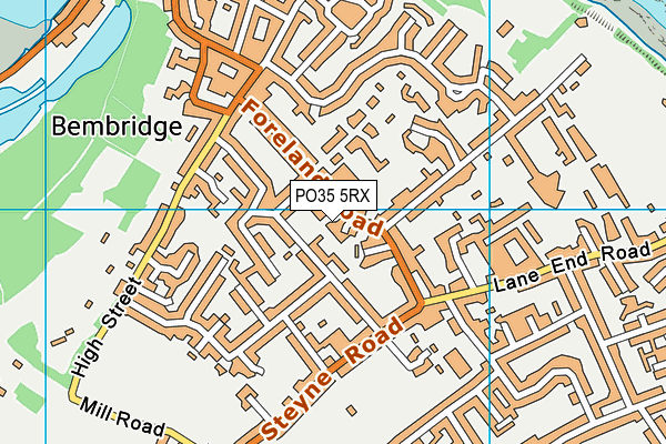 PO35 5RX map - OS VectorMap District (Ordnance Survey)