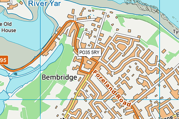 PO35 5RY map - OS VectorMap District (Ordnance Survey)