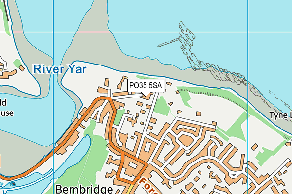 PO35 5SA map - OS VectorMap District (Ordnance Survey)