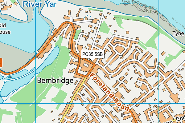 PO35 5SB map - OS VectorMap District (Ordnance Survey)