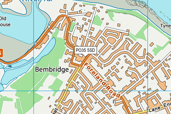 PO35 5SD map - OS VectorMap District (Ordnance Survey)
