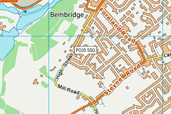 PO35 5SG map - OS VectorMap District (Ordnance Survey)