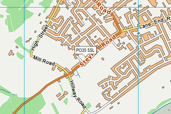 PO35 5SL map - OS VectorMap District (Ordnance Survey)