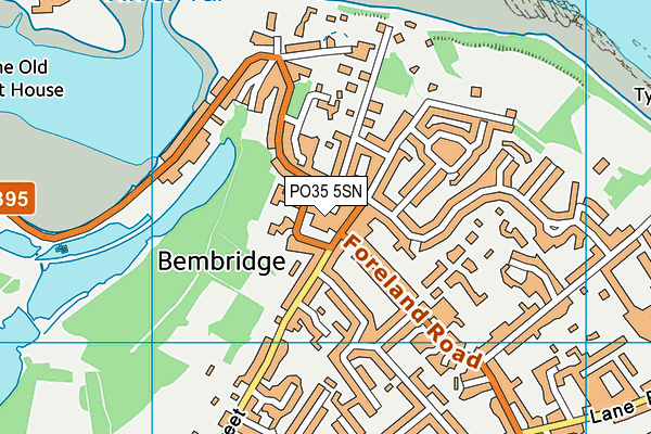 PO35 5SN map - OS VectorMap District (Ordnance Survey)