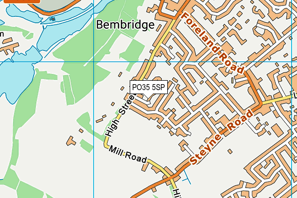 PO35 5SP map - OS VectorMap District (Ordnance Survey)