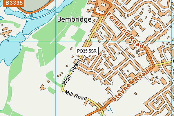 PO35 5SR map - OS VectorMap District (Ordnance Survey)