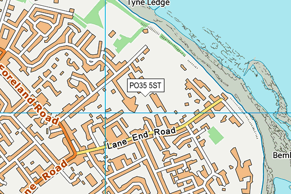 PO35 5ST map - OS VectorMap District (Ordnance Survey)