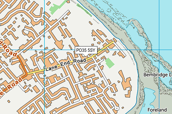 PO35 5SY map - OS VectorMap District (Ordnance Survey)