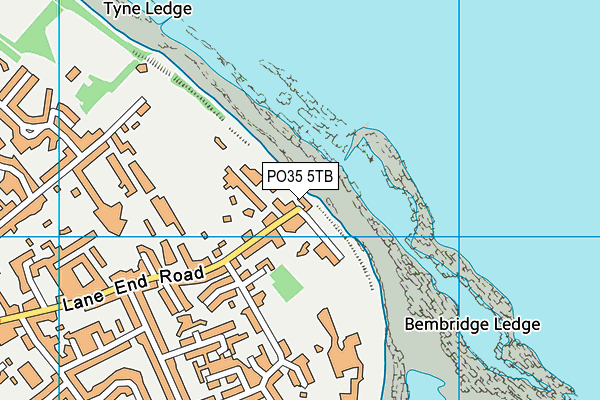 PO35 5TB map - OS VectorMap District (Ordnance Survey)