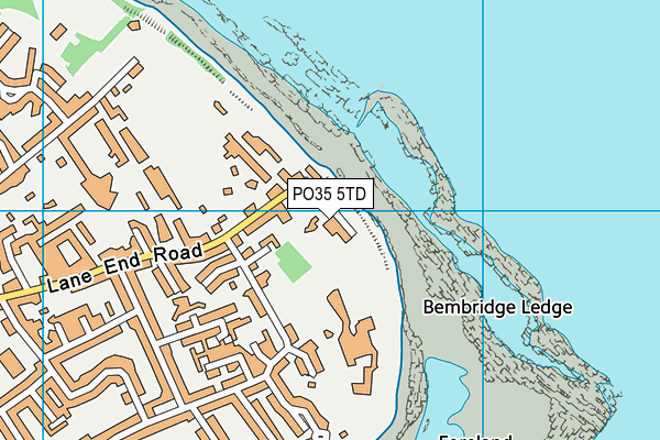 PO35 5TD map - OS VectorMap District (Ordnance Survey)