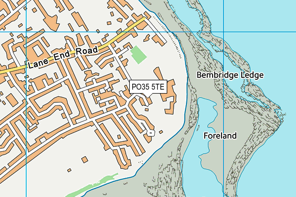 PO35 5TE map - OS VectorMap District (Ordnance Survey)