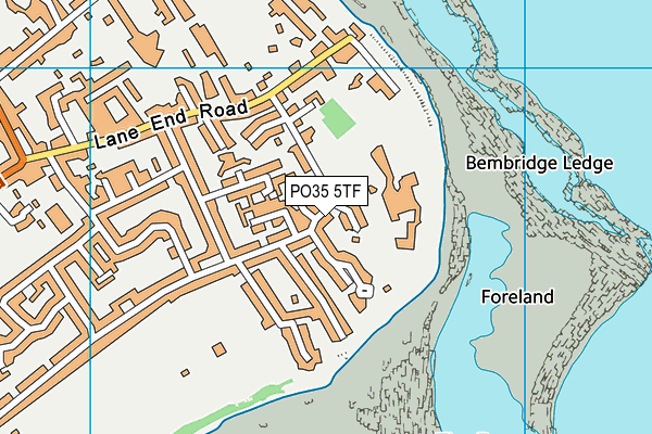 PO35 5TF map - OS VectorMap District (Ordnance Survey)