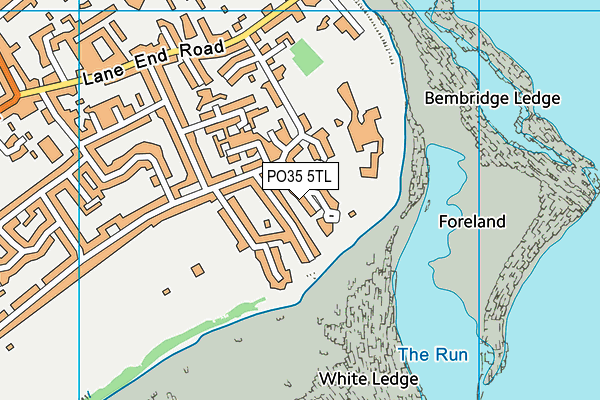 PO35 5TL map - OS VectorMap District (Ordnance Survey)