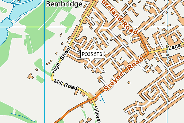 PO35 5TS map - OS VectorMap District (Ordnance Survey)