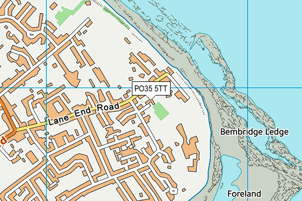 PO35 5TT map - OS VectorMap District (Ordnance Survey)