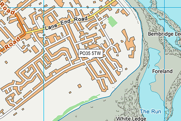 PO35 5TW map - OS VectorMap District (Ordnance Survey)