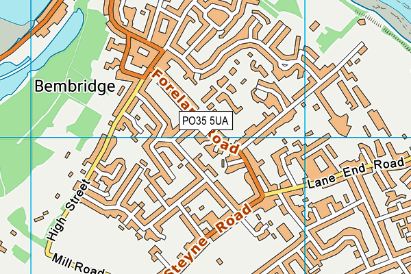 PO35 5UA map - OS VectorMap District (Ordnance Survey)