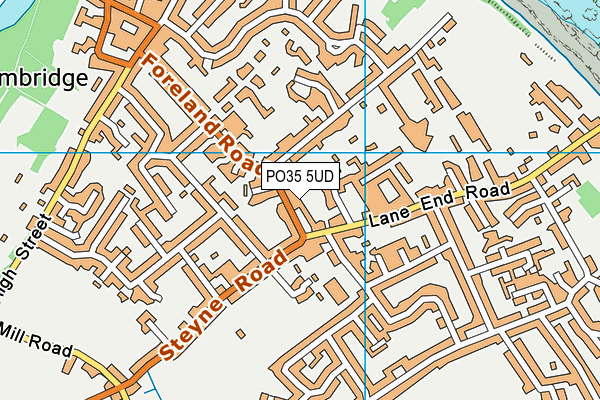PO35 5UD map - OS VectorMap District (Ordnance Survey)
