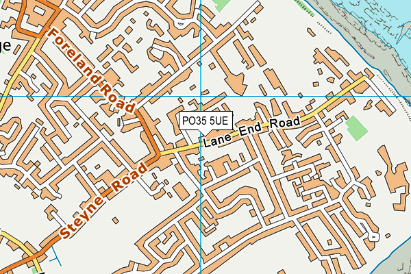 PO35 5UE map - OS VectorMap District (Ordnance Survey)